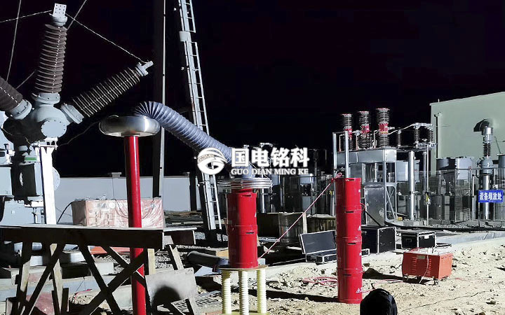 110KV風(fēng)電升壓站試驗現(xiàn)場