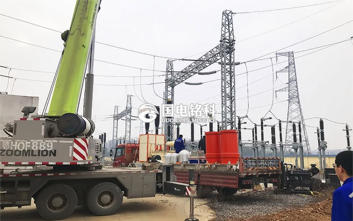 110KV架空線路試驗現(xiàn)場